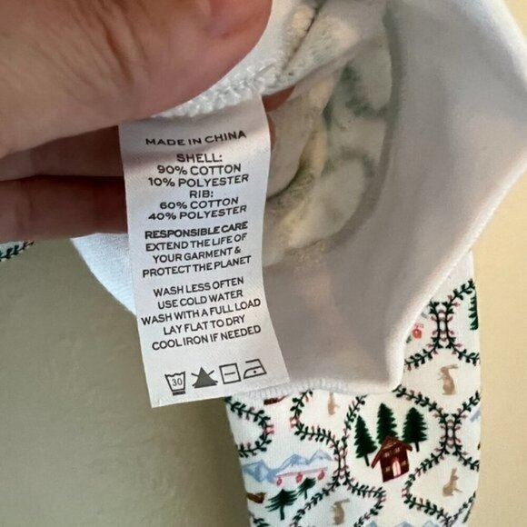 Hill House Kid The Tiny Teddy Sz 7/8 yrs Crewneck Ski Chalet Sweatshirt White - Picture 7 of 8